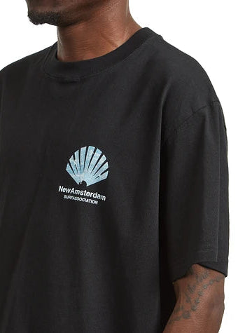 New Amsterdam T-Shirt da uomo manica corta Line Up nera