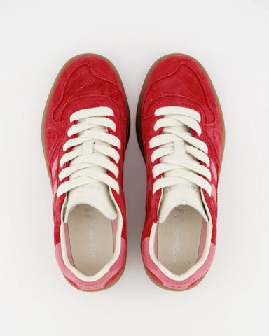 Coolway Sneaker donna in pelle scamosciata Goal rosse