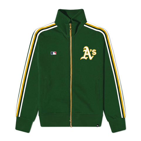 '47 Brand Felpa con zip da uomo Oakland Athletics verde