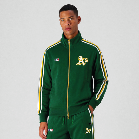 '47 Brand Felpa con zip da uomo Oakland Athletics verde