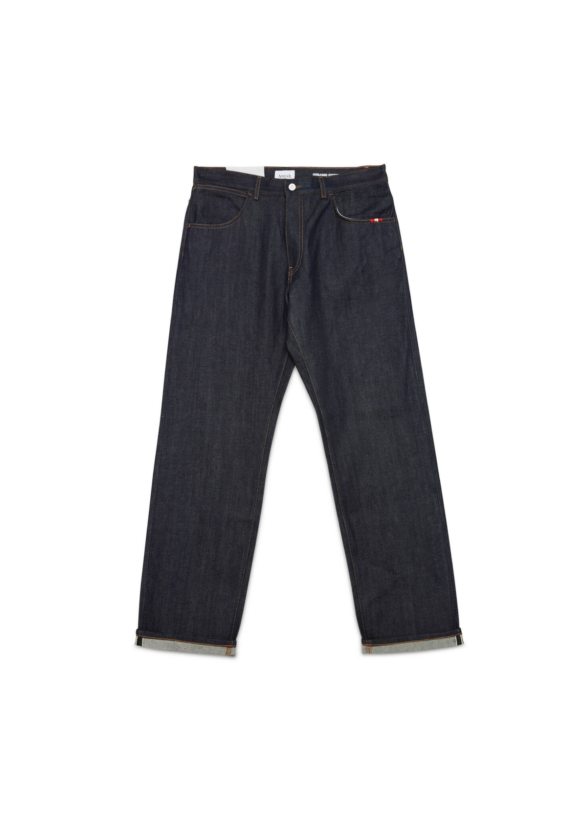 Amish Jeans Uomo Loose Fit James lavaggio scuro