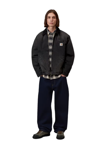 Carhartt Wip Giacca da uomo OG Detroit nera sfumata