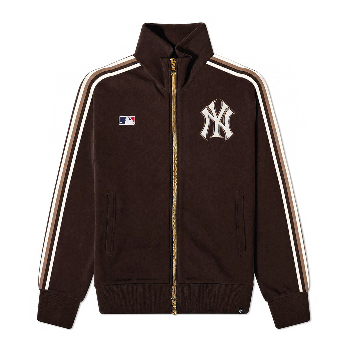'47 Brand Felpa con zip da uomo New York Yankees Track jacket marrone