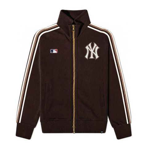 '47 Brand Felpa con zip da uomo New York Yankees Track jacket marrone