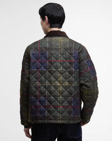 Barbour Giacca da uomo trapuntata in tartan Transport Quilt