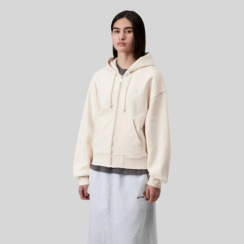Carhartt Wip Felpa da donna con zip e cappuccio Casey panna