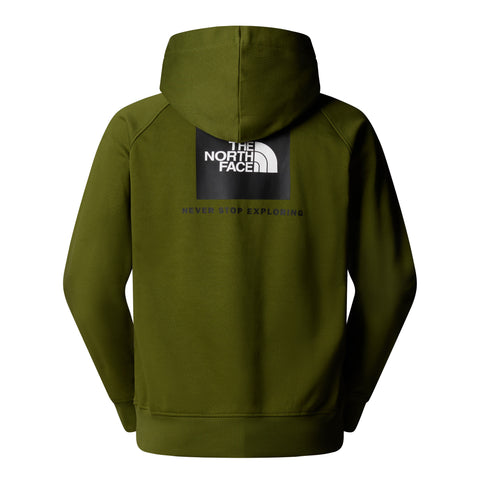 The North Face Felpa da uomo con cappuccio Raglan Box verde