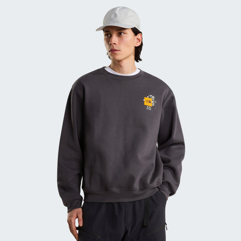 The North Face Felpa girocollo da uomo Gear Up grigia