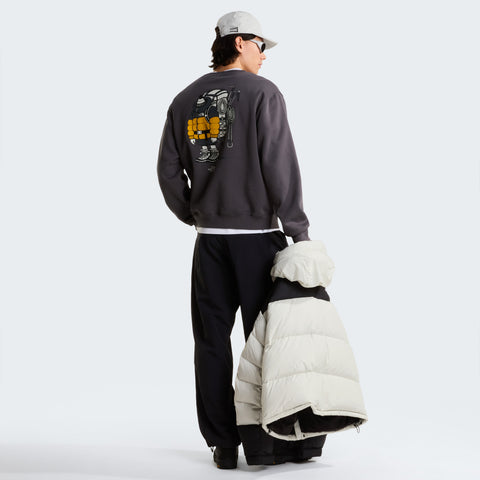 The North Face Felpa girocollo da uomo Gear Up grigia