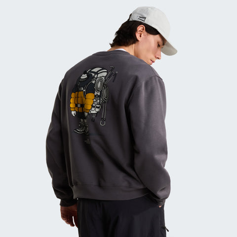 The North Face Felpa girocollo da uomo Gear Up grigia
