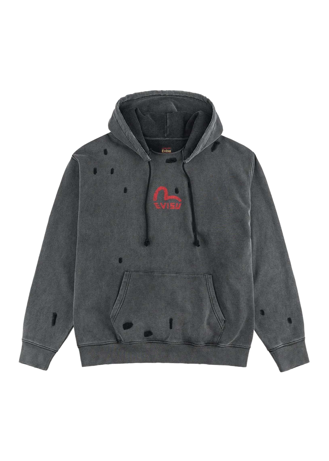 Evisu Felpa da uomo con cappuccio Polar Rock Afterhood grigia