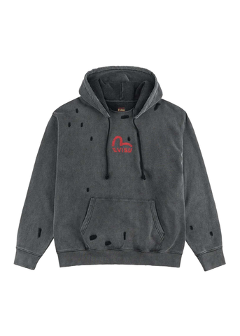 Evisu Felpa da uomo con cappuccio Polar Rock Afterhood grigia