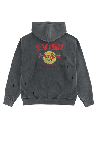 Evisu Felpa da uomo con cappuccio Polar Rock Afterhood grigia