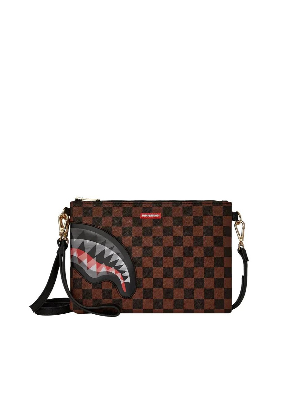 Sprayground Clutch Unisex Sip Lenticular Chomp Brown