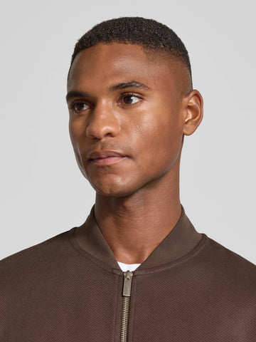 Selected Mack Men's Zip-Up Sweatshirt Brown