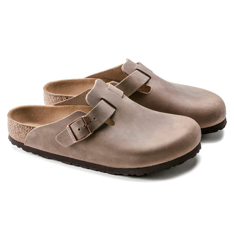 Birkenstock Unisex Boston geölte Ledersandale (schmale Passform)