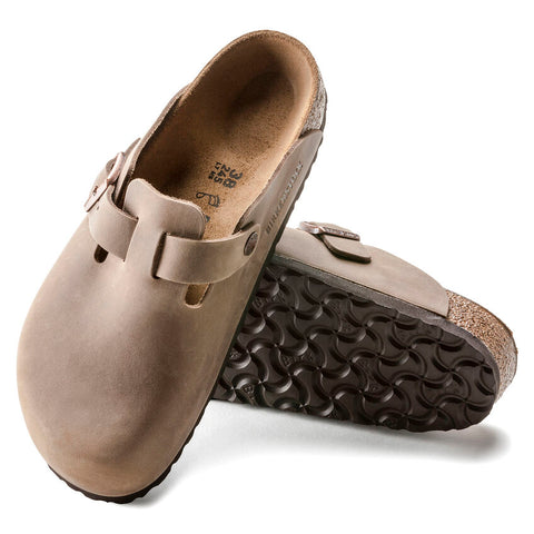 Birkenstock Sandalo unisex in pelle oleata Boston  (Calzata Stretta)