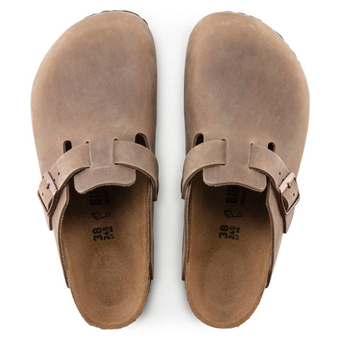 Birkenstock Sandalo unisex in pelle oleata Boston  (Calzata Stretta)