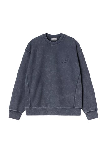 Carhartt Wip Felpa girocollo da uomo Lambert blu lavato