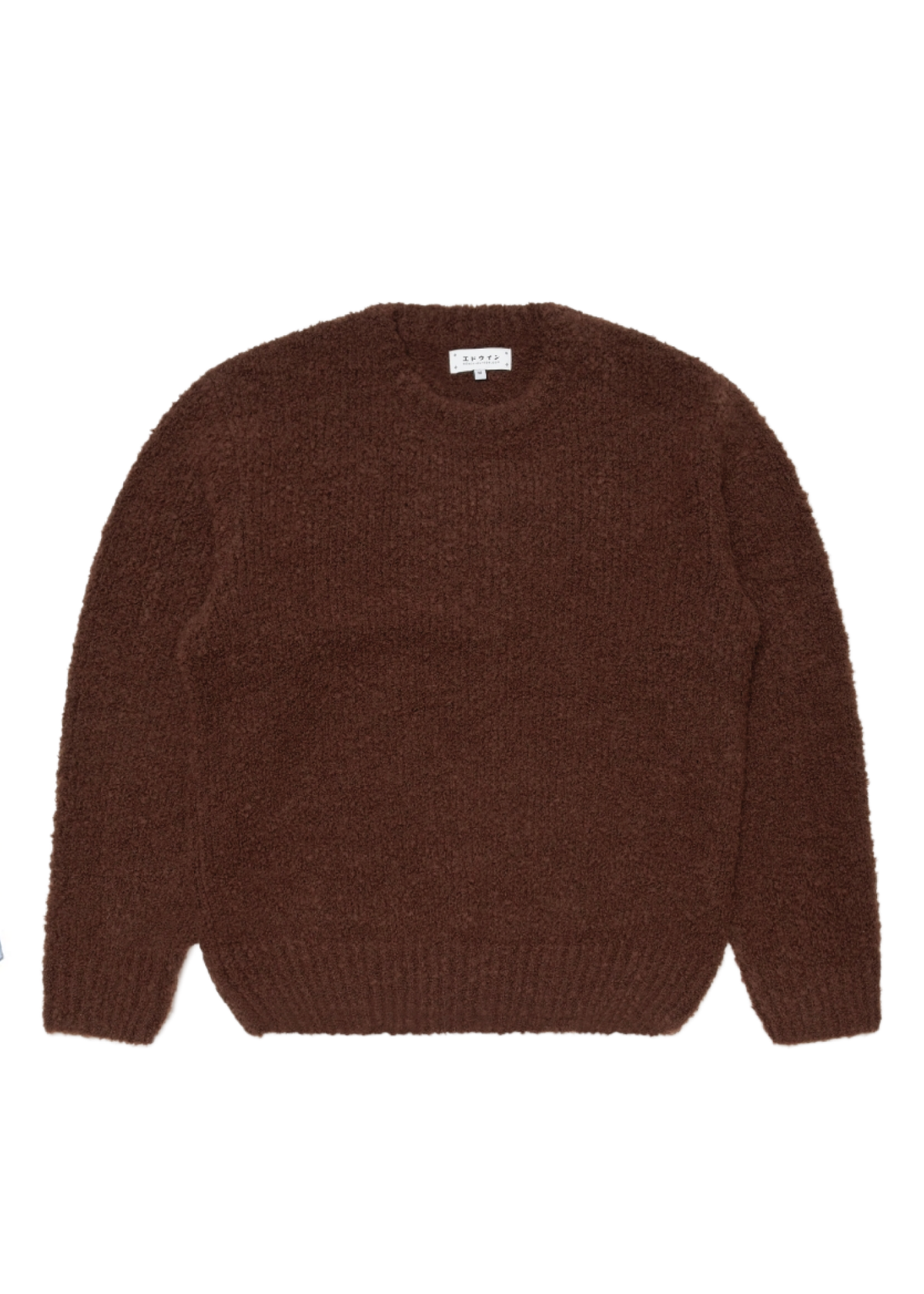 Edwin Maglione da uomo in misto lana Dun Textured marrone