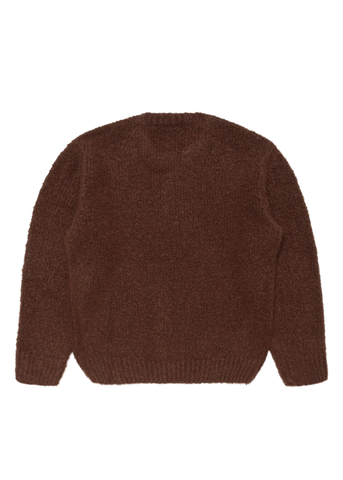 Edwin Maglione da uomo in misto lana Dun Textured marrone