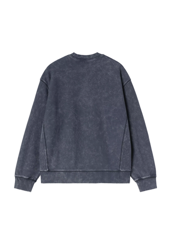 Carhartt Wip Felpa girocollo da uomo Lambert blu lavato
