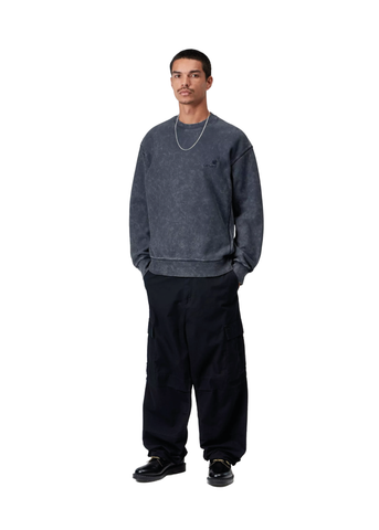 Carhartt Wip Felpa girocollo da uomo Lambert blu lavato