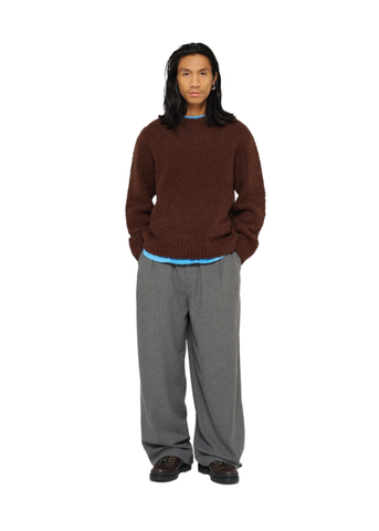 Edwin Maglione da uomo in misto lana Dun Textured marrone