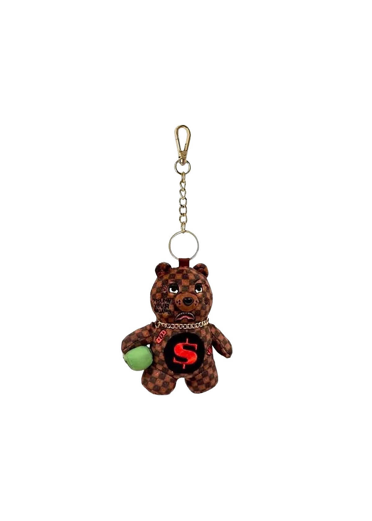 Sprayground Portachiavi Sip Wtf Bubbly Brown marrone