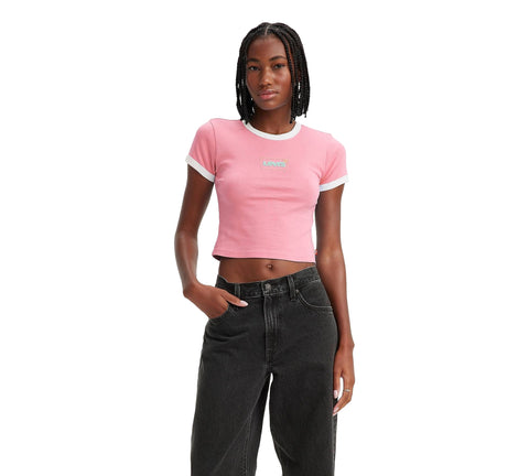 Levi's T-Shirt  donna Ringer Mini rosa