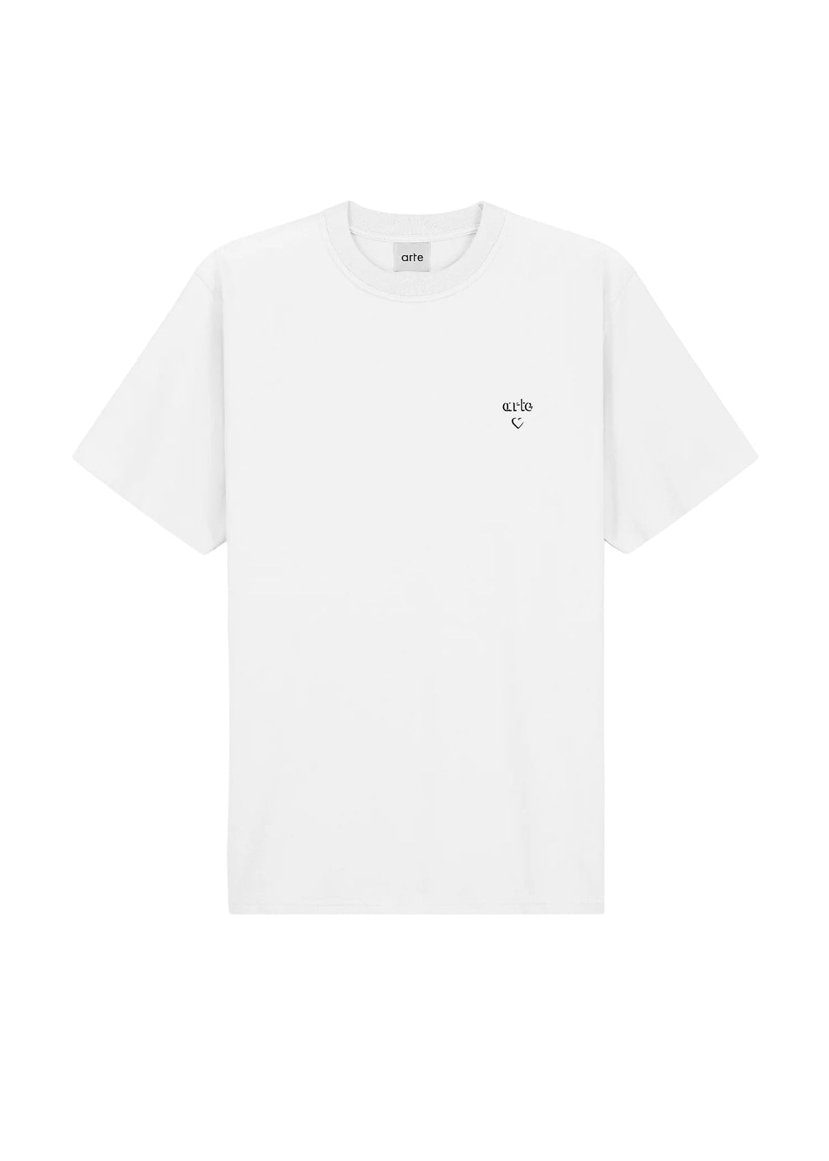 Arte T-Shirt da uomo manica corta Heart bianca