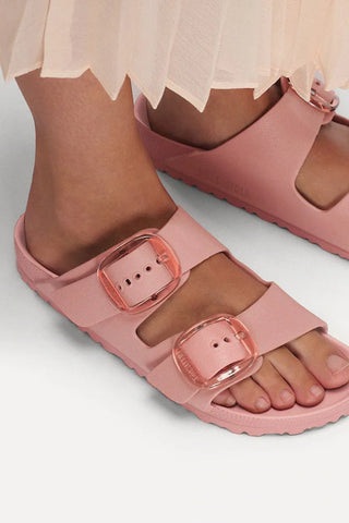 Birkenstock Sandalo in gomma da donna Arizona Big Buckle rosa (Calzata Stretta)