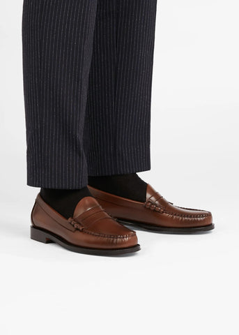 G.H. Bass Mocassini da uomo in pelle Weejuns Larson marrone