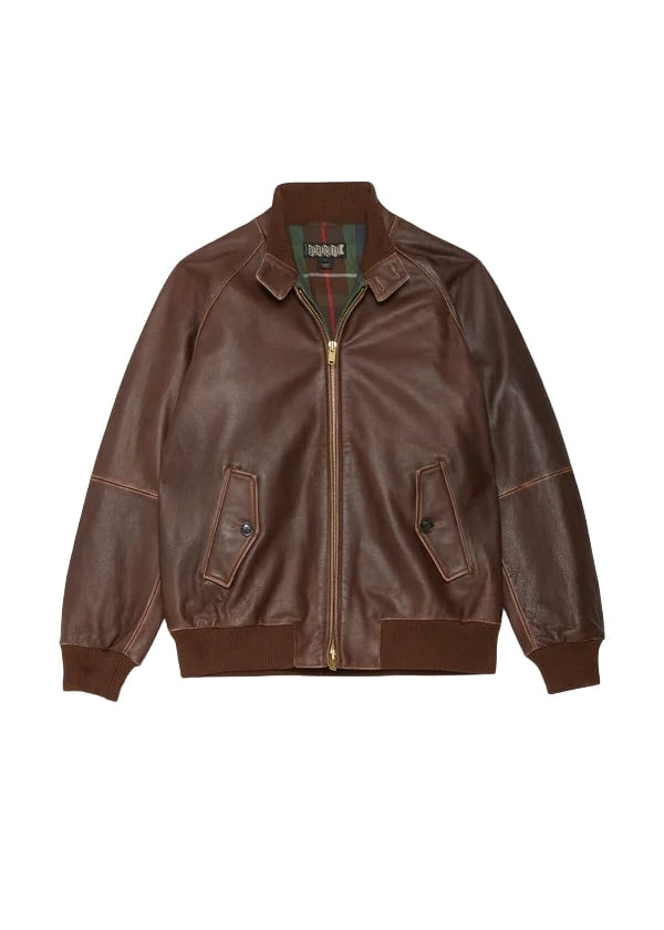 Baracuta Giacca da uomo in pelle G9 marrone