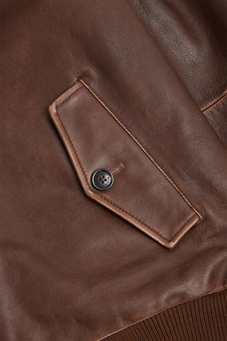 Baracuta Giacca da uomo in pelle G9 marrone