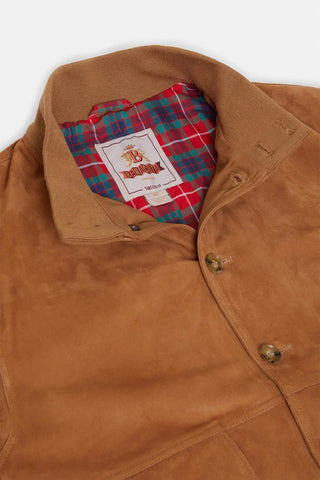 Baracuta Giacca in pelle scamosciata da uomo Blouson tobacco