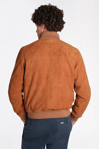 Baracuta Giacca in pelle scamosciata da uomo Blouson tobacco