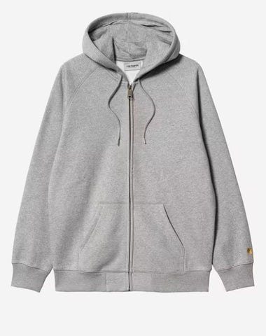 Carhartt Wip Felpa da uomo con zip e cappuccio Chase Grigio