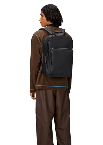 Rains Unisex Book Large W3 Backpack Black 13680-BLK