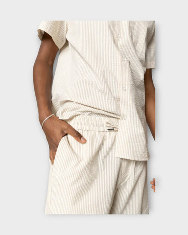 Clean Cut Herren Shorts mit Streifen Barcelona Matti Beige