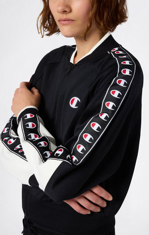 Champion Felpa da donna con zip Sport Heritage Nero