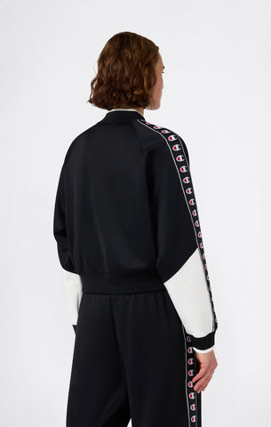 Champion Felpa da donna con zip Sport Heritage Nero