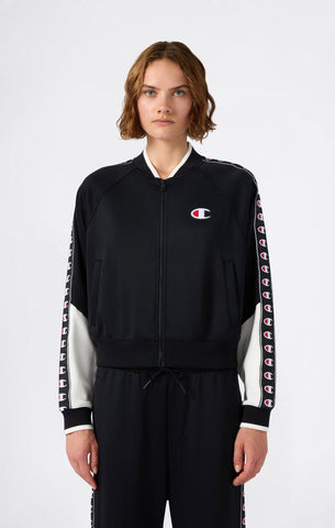 Champion Felpa da donna con zip Sport Heritage Nero