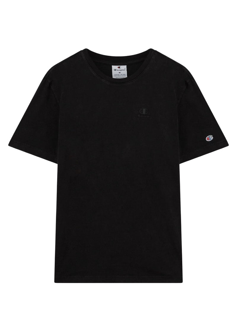 Champion T-Shirt da uomo manica corta Effetto Slavato Icons Nera