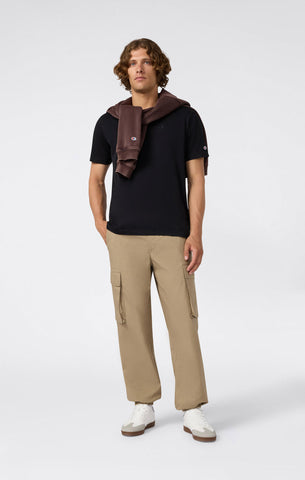 Champion T-Shirt da uomo manica corta Effetto Slavato Icons Nera