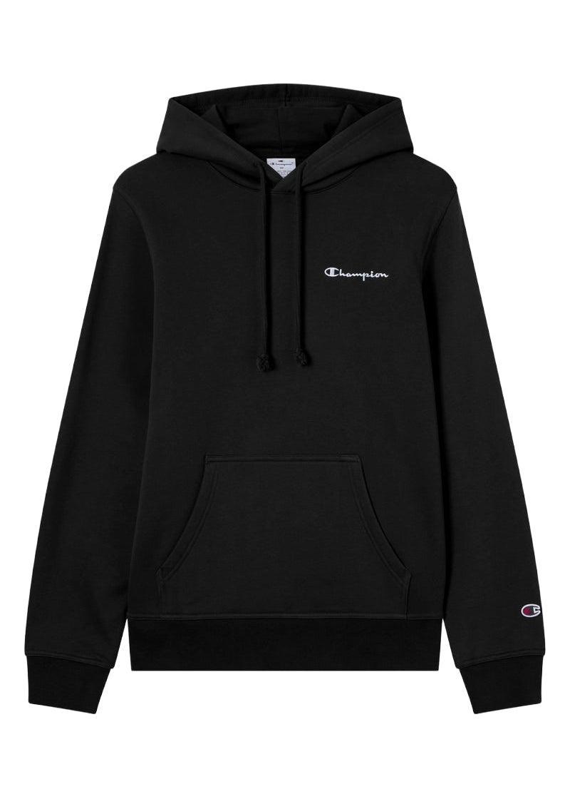 Champion Felpa da uomo con cappuccio Logo Ricamato Icons nera