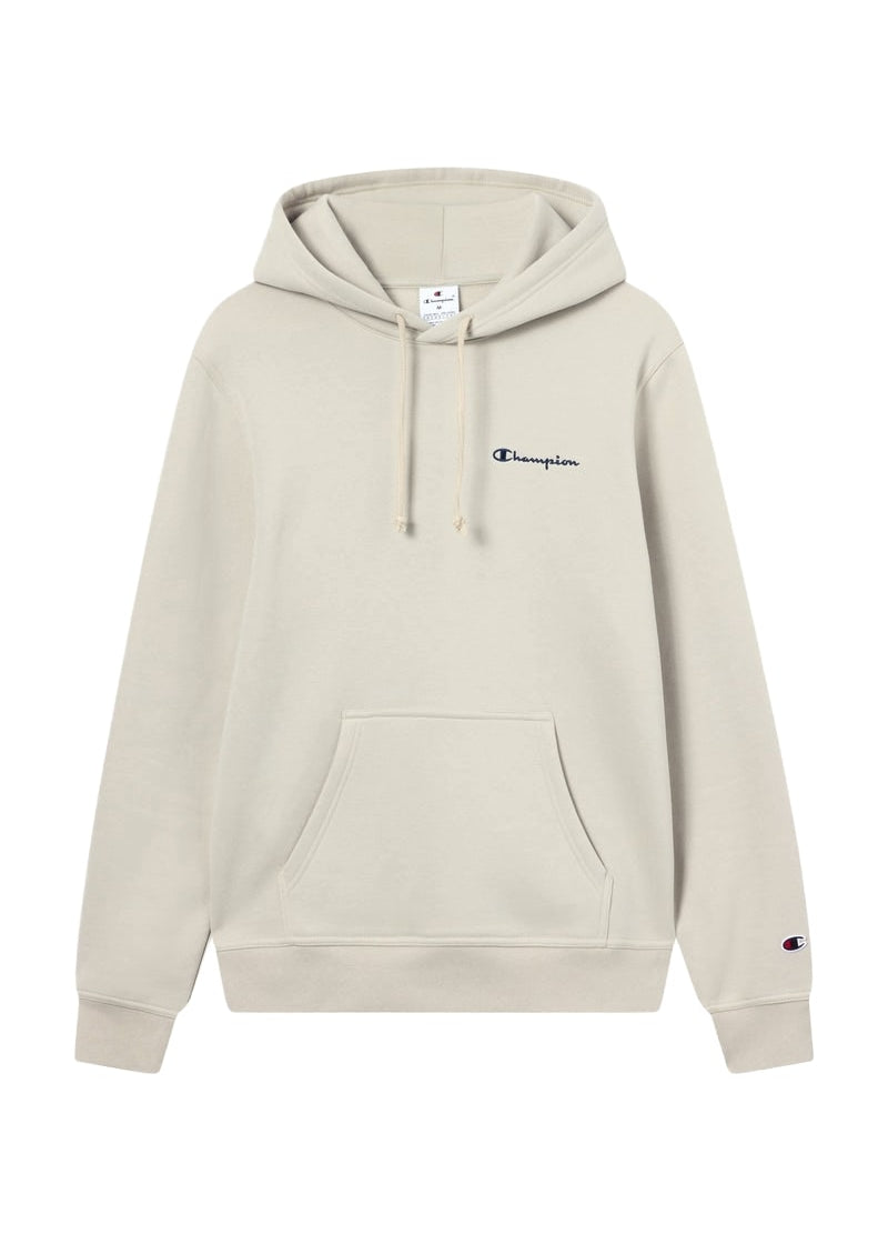 Champion Felpa da uomo con cappuccio Logo Ricamato Icons beige