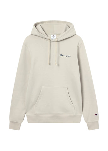 Champion Felpa da uomo con cappuccio Logo Ricamato Icons beige