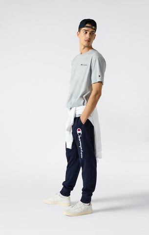 Champion T-Shirt da uomo manica corta Logo Ricamato Icons grigia