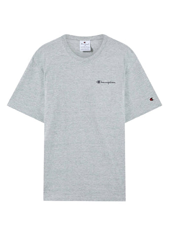 Champion T-Shirt da uomo manica corta Logo Ricamato Icons grigia